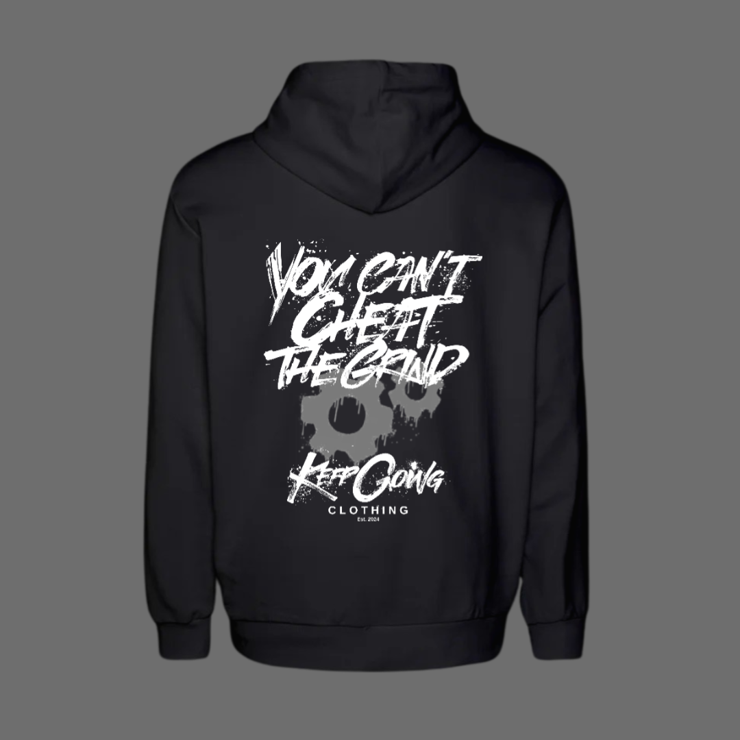 You Can't Cheat The Grind Heavy Oversized Hoodie Keep Going