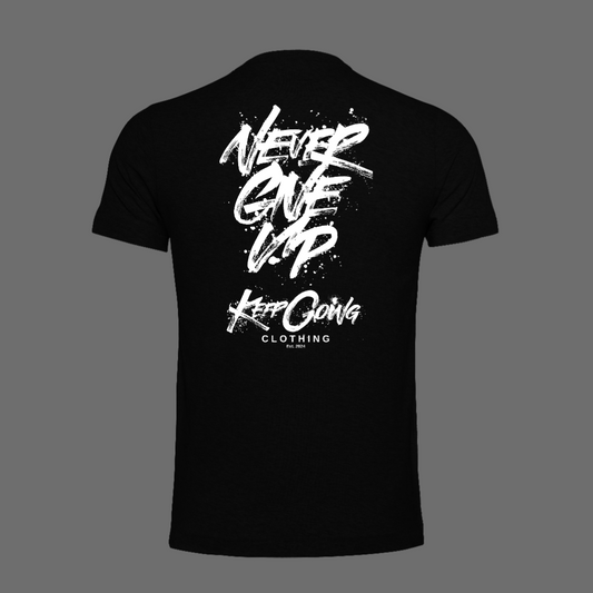 Never Give Up Fitted Tee